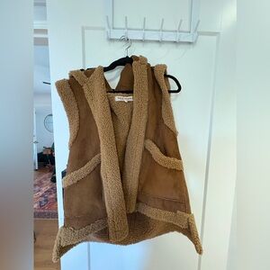 Free People Tan Sherpa Vest